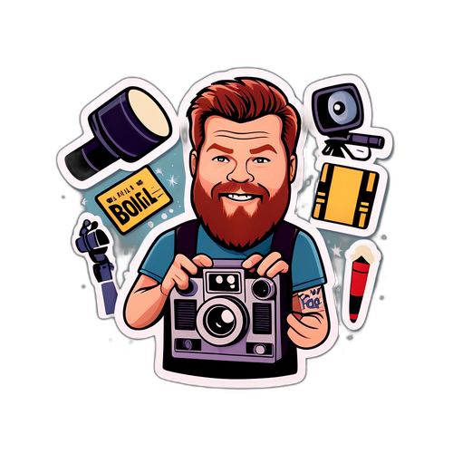 P sticker kartun Ryan Hurst