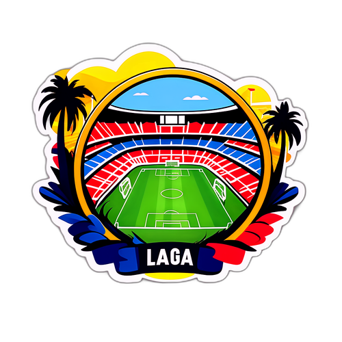 נוף יפהפה של אצטדיון מפורסם מליגה ספרדית