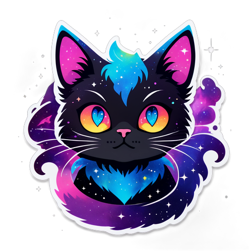 Galaxy Cat with Cosmic Fur