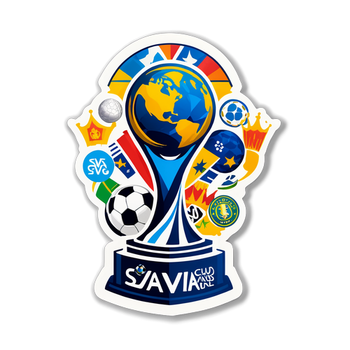 Sticker ter viering van de Coupe du Monde des Clubs