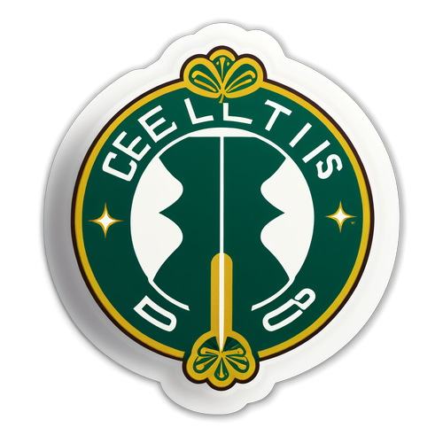 Autocollant inspiré par le logo des Boston Celtics