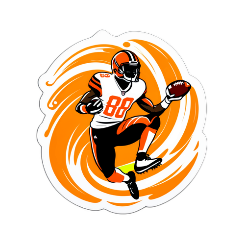 Kalma ngunit Nakakaengganyong Sticker ng Pagsalo ni A.J. Green ng Football