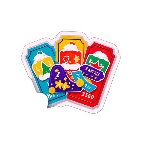 Sticker festiv pentru tombola cu premii