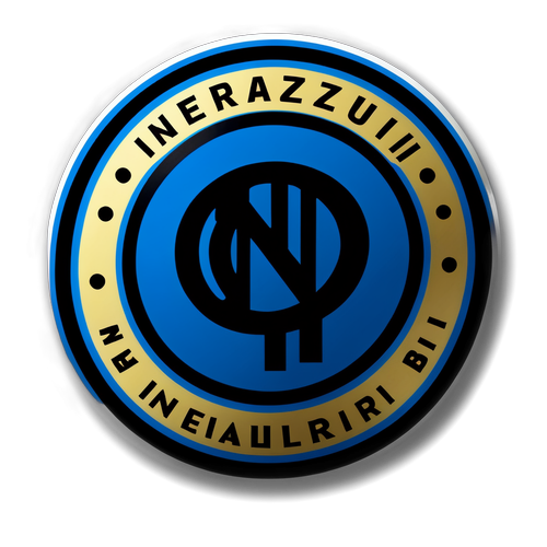 Elegant Nerazzurri: Den Perfekta Klistermärket för Inter-fans!