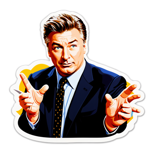 Onmisbaar voor Fans! Ontdek de Iconische Alec Baldwin Sticker als Jack Donaghy!