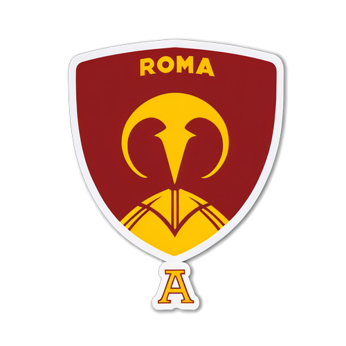 Adesivo minimalista AS Roma 'Forza Roma!'