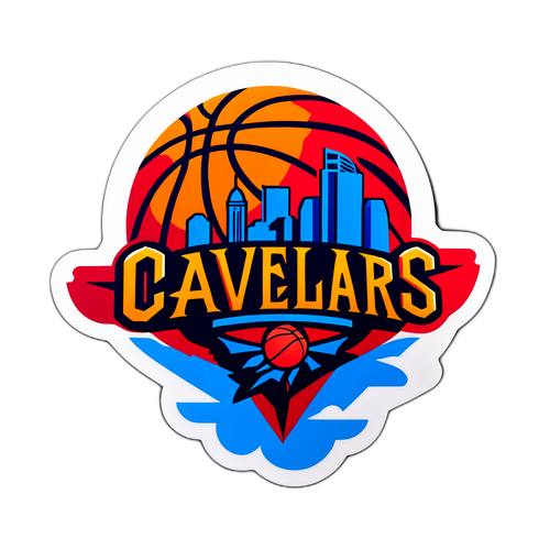 Adesivo Minimalista dos Logos do Cleveland Cavaliers e Toronto Raptors