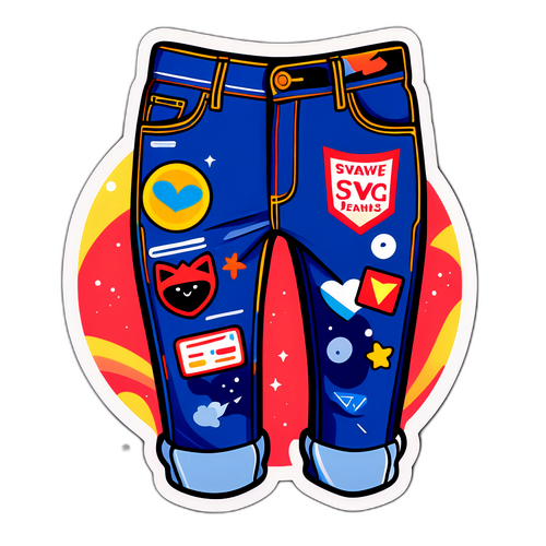 Sining na Representasyon ng Mga Denim Jeans