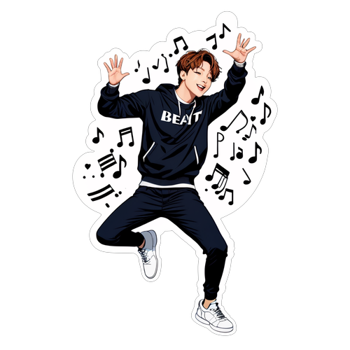 Jungkook dari BTS dalam Pose Dinamik! Tempuh Irama 'Beat of My Heart!' yang Memukau!