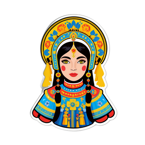 Мистецький робот з культурними рисами України у стилі Катерини Коцар