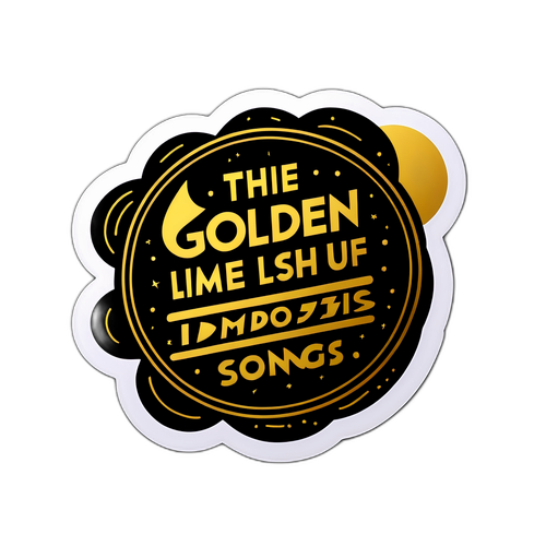A "Golden" dal atmoszféra sticker