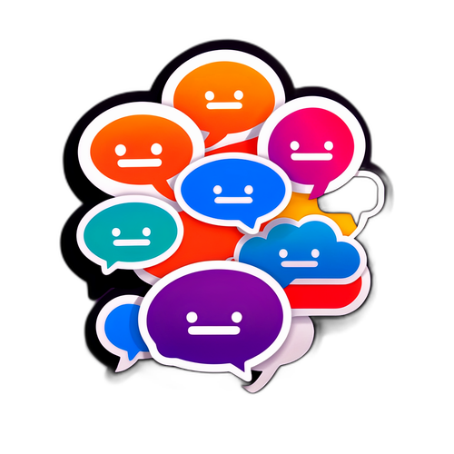 Stiker Logo Reddit dengan Bubbles Perbualan