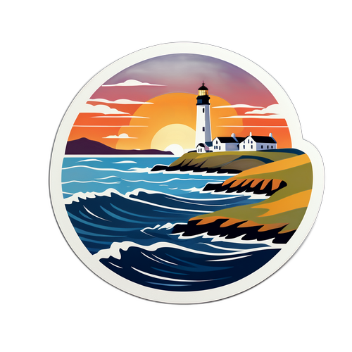 Roerlig utsikt over Shetlandsøyenes kystlinje ved solnedgang