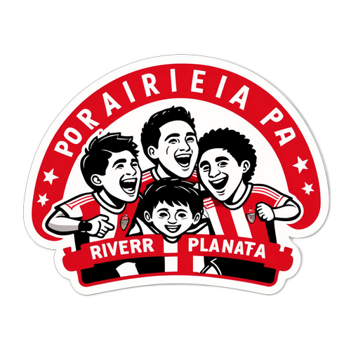 Stiker Suporter River Plate Merayakan Gol