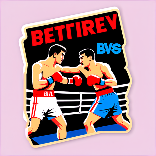 Retro Boxing Match Poster Sticker: Bivol vs Beterbiev 2