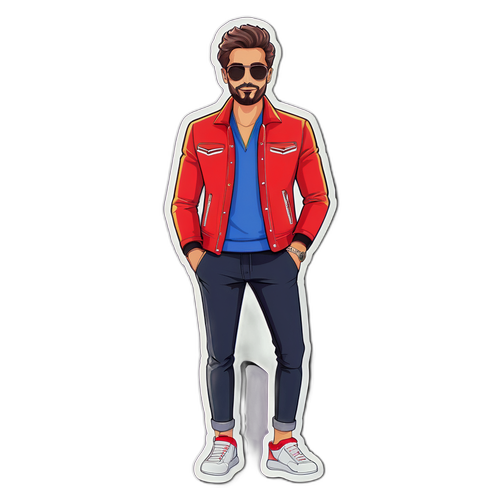 Adesivo di Tommaso Zorzi in Outfit Alla Moda