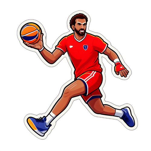 Un sticker de Zeballos haciendo un movimiento impresionante en la cancha