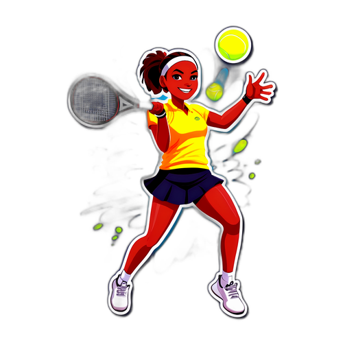 Clara Tauson med tennisbold