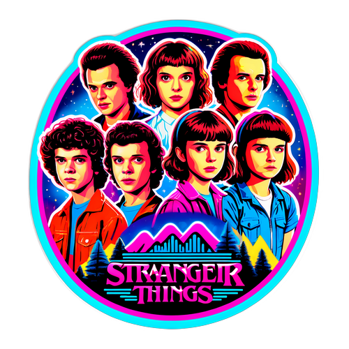 Nálepka s motivem Stranger Things