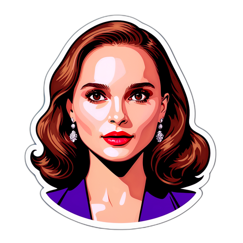 Aufkleber von Natalie Portman in ikonischer Pose