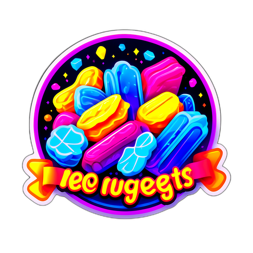 Kreative Neonlicht-Illustration 'Neo Nuggets'