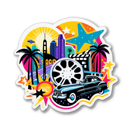 Vibrant Hollywood Sticker