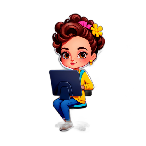 Design di Un Personaggio Moderno e Stilosoglioso in un Ambiente Creativo