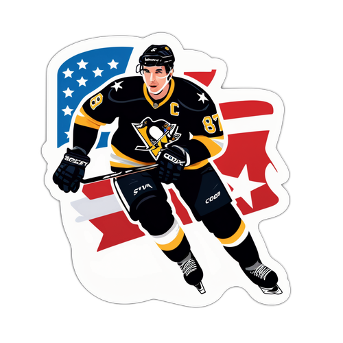 Sidney Crosby Skating Sticker