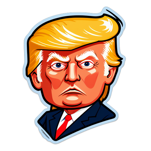 Trump's Triumph: The Iconic President in a Sticker That Captures America's Wildest Dreams!