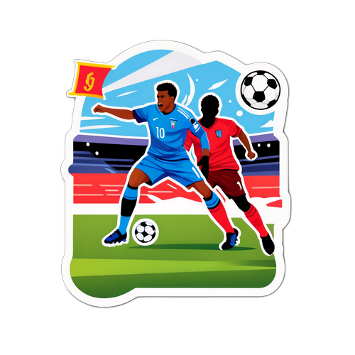 축구 경기의 멋진 골 순간 스티커