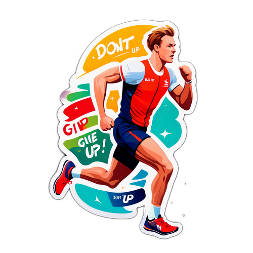 Sticker van Stijn Baert sprintend