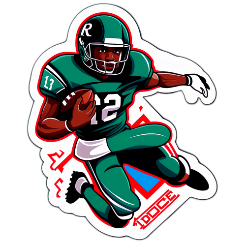 Agile Football Player Sticker