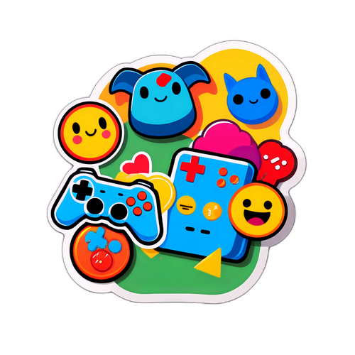 สติกเกอร์จากเพื่อนแท้ในประสบการณ์เกมสนุก