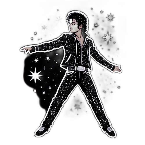 Michael Jackson Silueti Yıldızlarla