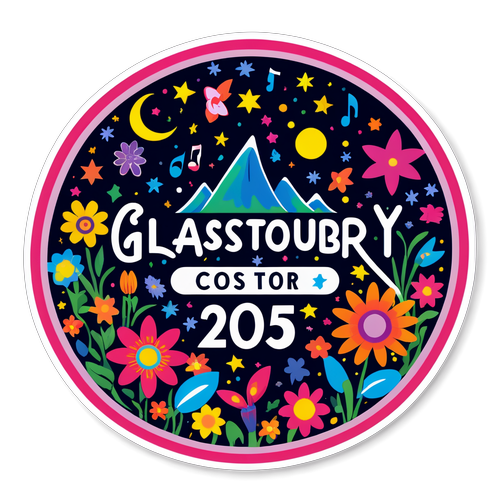 Celebrate the Vibes: Glastonbury 2025 Festival Sticker