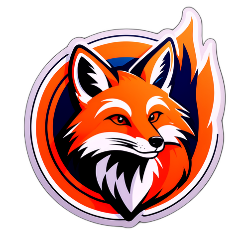Sleek Fox Sports Logo Sticker
