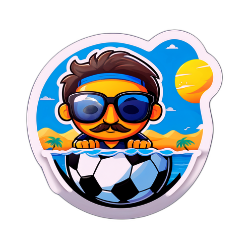 Mpira wa Miguu Akivaa Miwani ya Jua