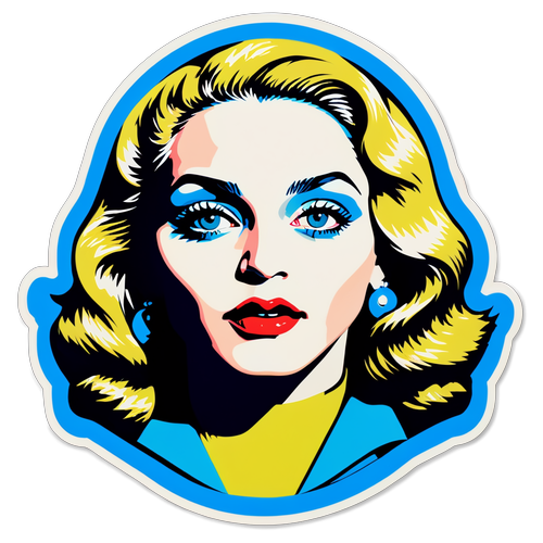 Pop-konst klistermärke av Madonna