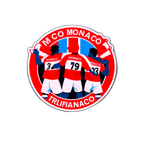 Hình dán cầu thủ Monaco tập luyện, biểu tượng cho sự chuyên nghiệp và đoàn kết