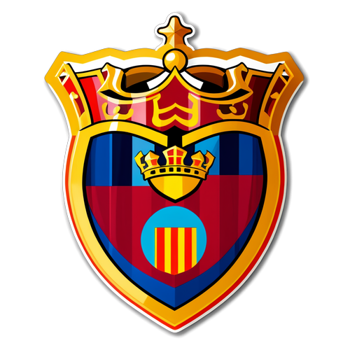 Sticker ya Copa del Rey inayoonyesha alama ya Barcelona