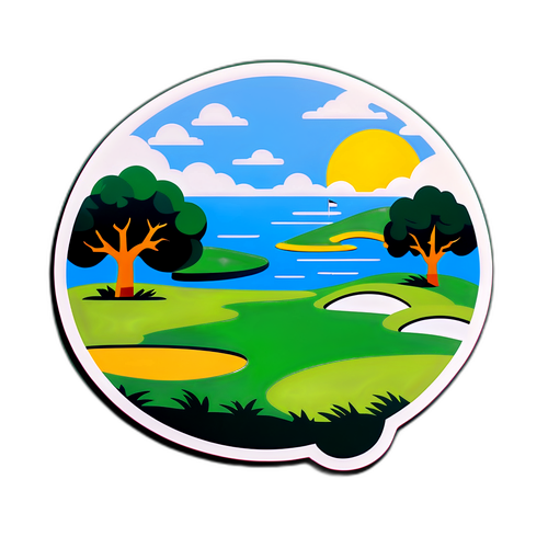 Peisaj de golf cu citate inspiraționale