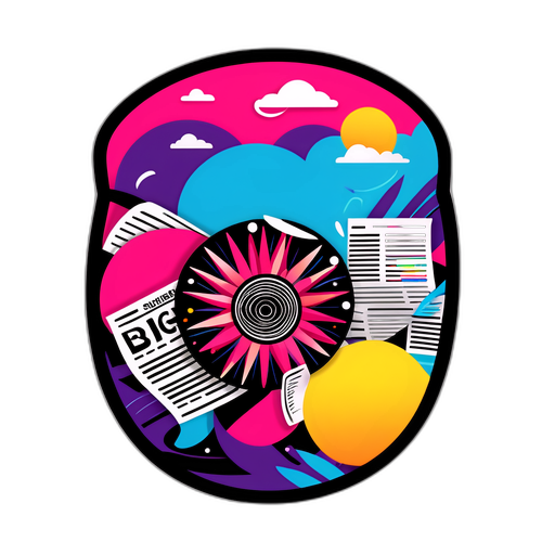 Vibrant klistremerke for Ringerikes Blad