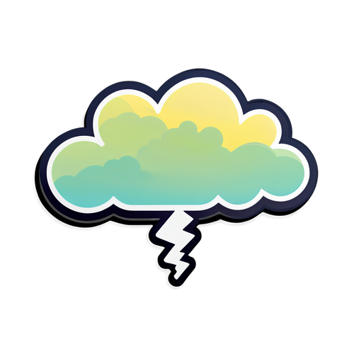 Unleash the Voltage: The Electrifying Cloud Sticker That Captivates Your Emotions!