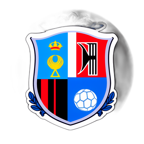 조화로운 이탈리아 축구 스티커 디자인