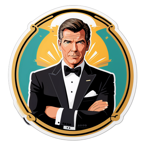 Sticker af Pierce Brosnan som James Bond