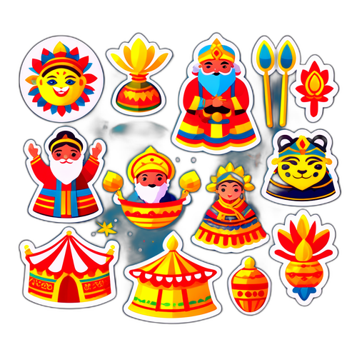 文化节庆主题贴纸