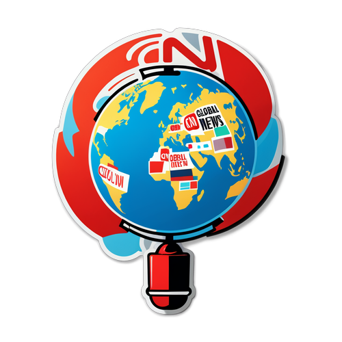 Zatrzymaj się! Ten Sticker CNN z Globem i Mikrofonem Zachwyci Każdego Pasjonata Wiadomości!