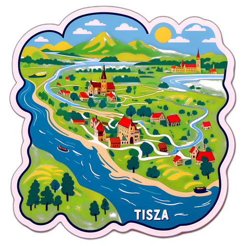 Vintage Tisza térkép