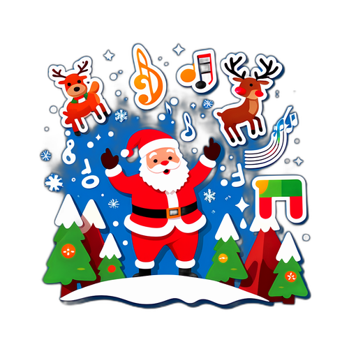 Musikal na Sticker para sa Pasko