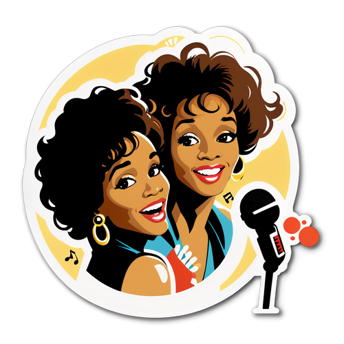 Whitney Houston: Celebrate the Voice of a Legend with This Vintage-Inspired Sticker!